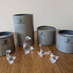 Swarovski Crystal Geese Family 