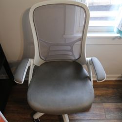 A white office chair
