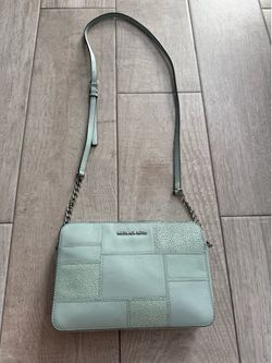 Michael Kors Women's Jet Set Medium Safffiano Leather Crossbody Bag Admiral Blue
