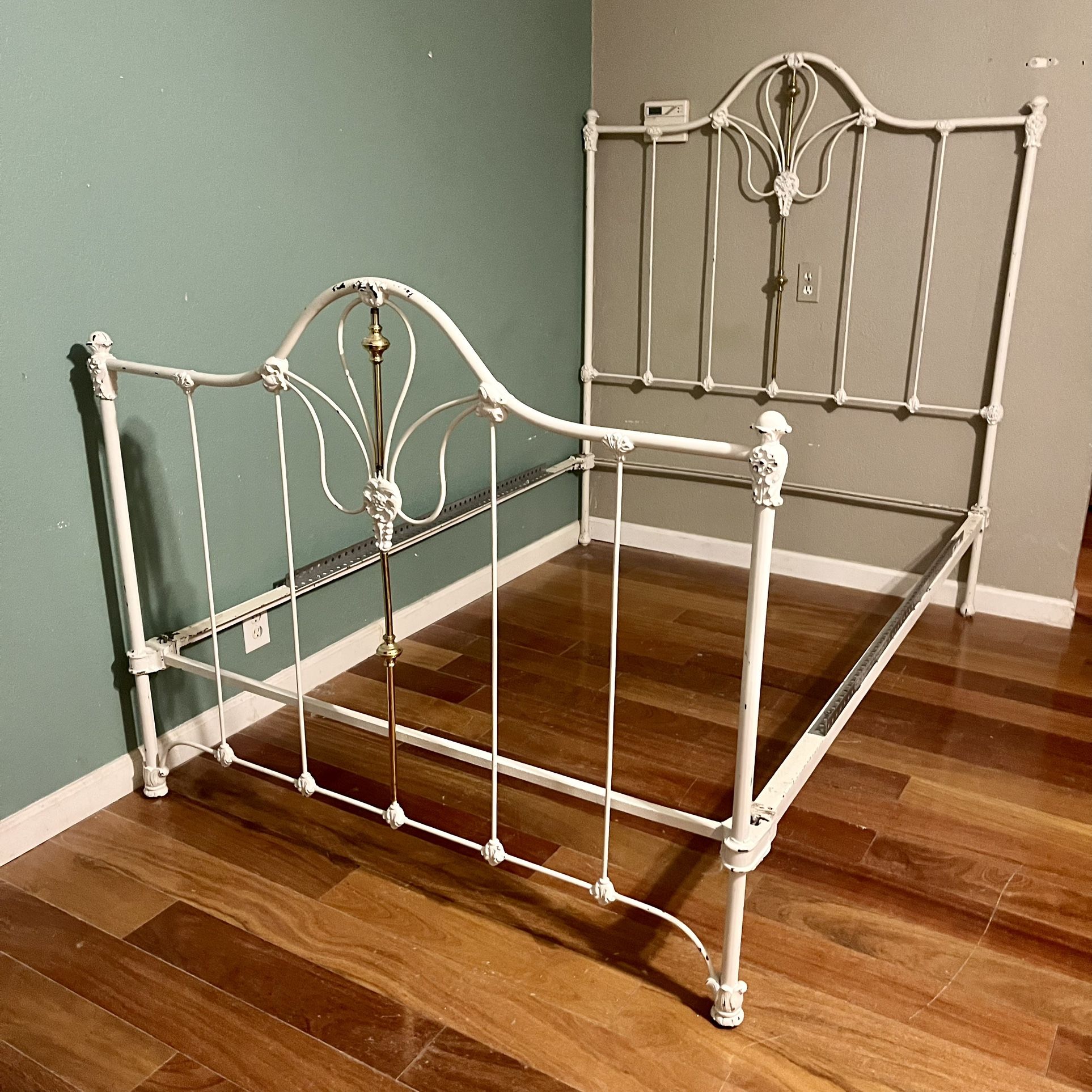 1960s Vintage Stainless Steel Full Size Bed Frame