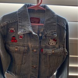 Hello Kitty Levi Cropped Denim jacket 
