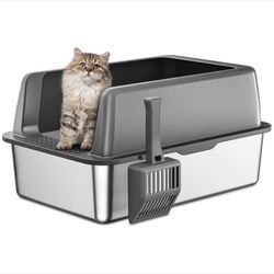 Stainless Steel Cat Litter Box 