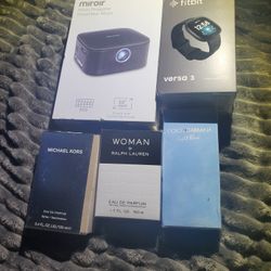 3 perfume &fitbit smart watch& Micro projector