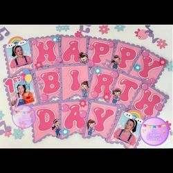 Happy 1st Birthday Ms Rachel Banner 