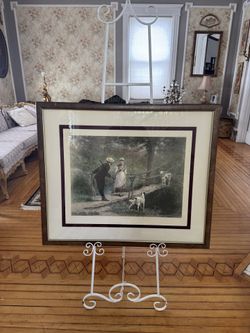 Vintage Framed Old Worlds Print