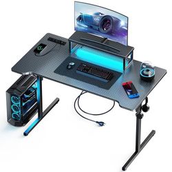 Gaming Desk with LED Lights 