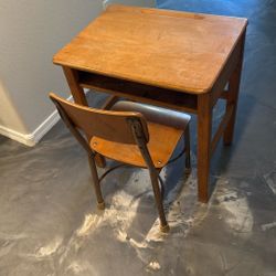 Vintage School Desk & Chair