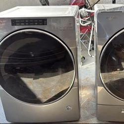 Whirlpool Front-Load Washer & Dryer Set – Stainless Steel Finish