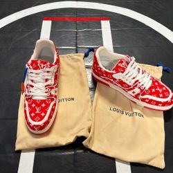 Trainer Sneakers Red Monogram