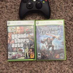xbox 360 games and controller 