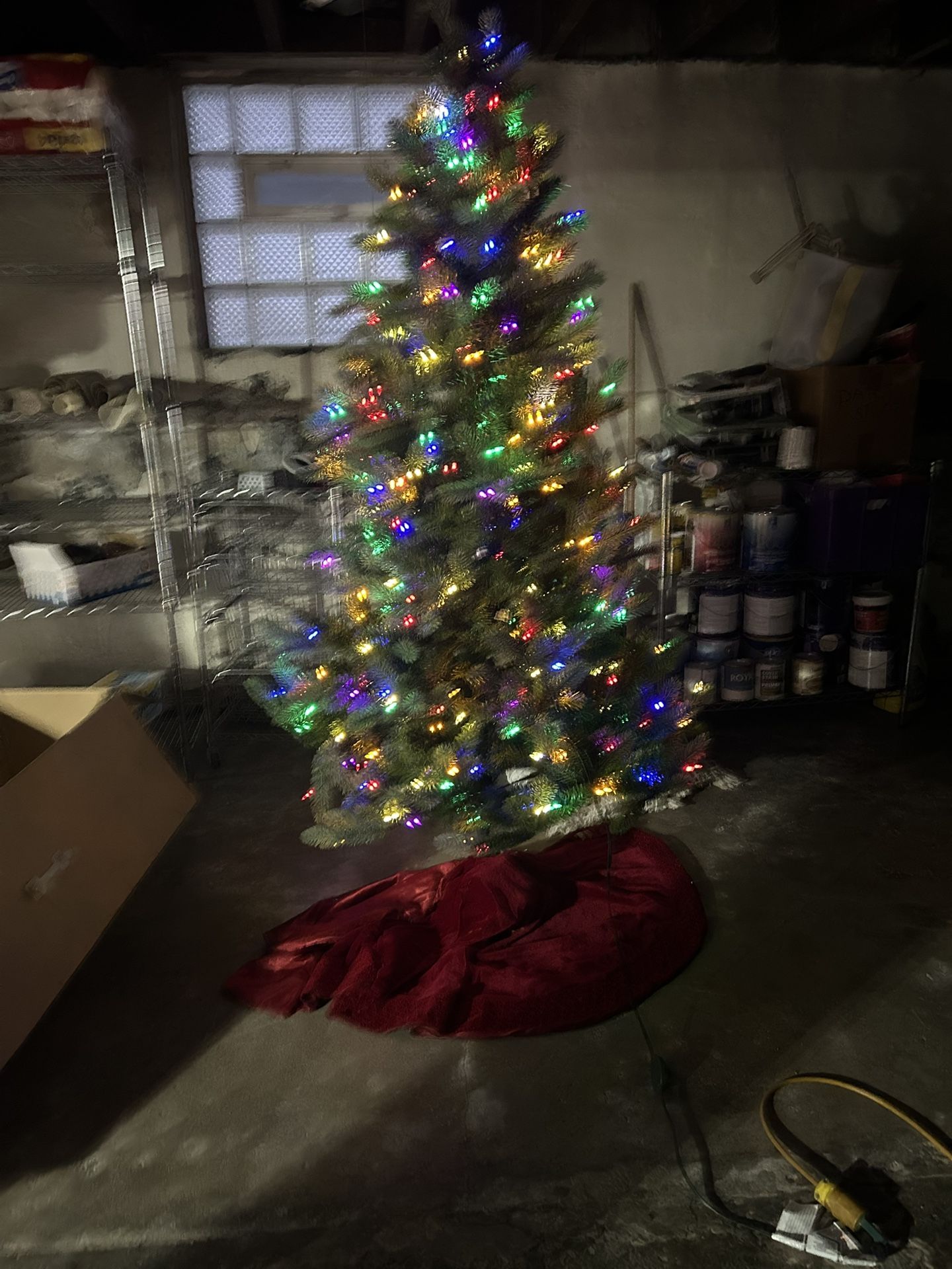 Christmas Tree Lights, Ornaments, Candles, Socks