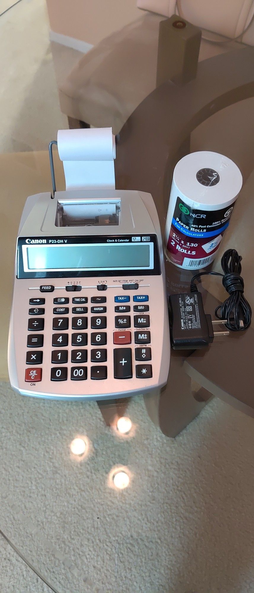 Cannon Printing Calculator w/ ticker tapes