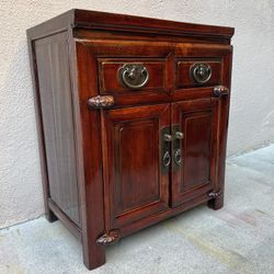 Rare Old Chinese Solid Wood Qing Dynasty Furniture Drawer Cabinet