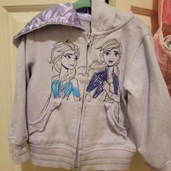 3T Disney Frozen Cute Purple W Sprikle Dots Hoodie Jacket