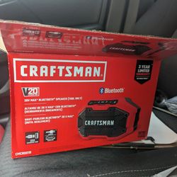 Craftsman 20 Volt Bluetooth Speaker Battery Not Included. Brand New Open Box .