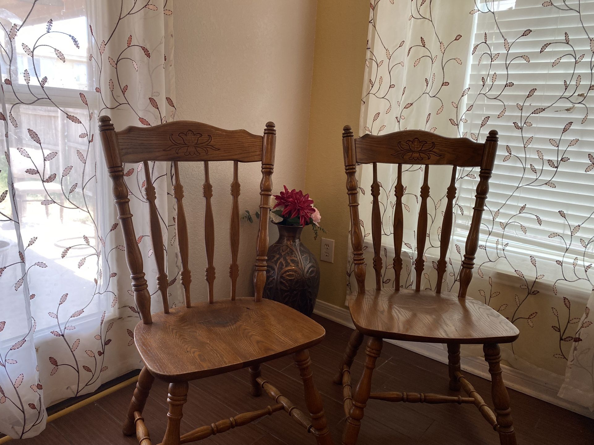 Wooden Chairs A Set Of Two