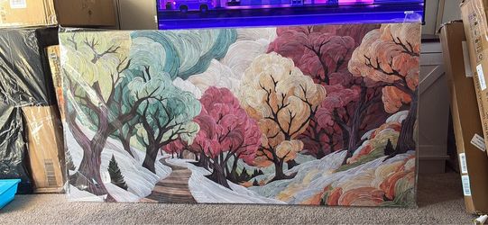 Large Canvas Wall Art Four Seasons Trees