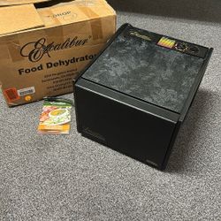 Ecalibur Food Dehydrator 9 Shelves Camp Ronco Backpacking Storage Prep Bucket Bin Food Meal Axe Fish Deer Hunt Rod Bow 