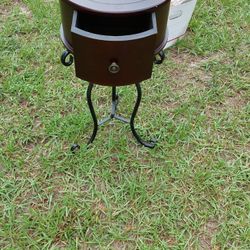 Wooden Accent Table With Drawer