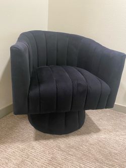 Black velvet chair for sale