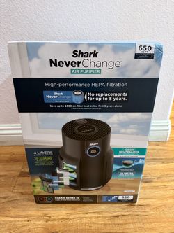 $250 Msrp Shark - NeverChange Air Purifier 650-sq Ft - Black