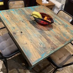 Authentic Mexican Dining Table And Four Chairs 