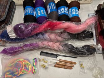 Complete Dreadlock & Hair Braiding Kit - Extensions, Tools & Yarn