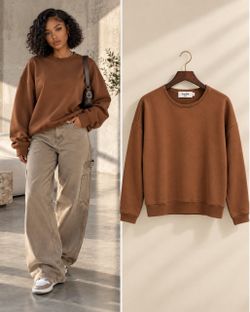 Frankie Shop Brown Crewneck Sweatshirt