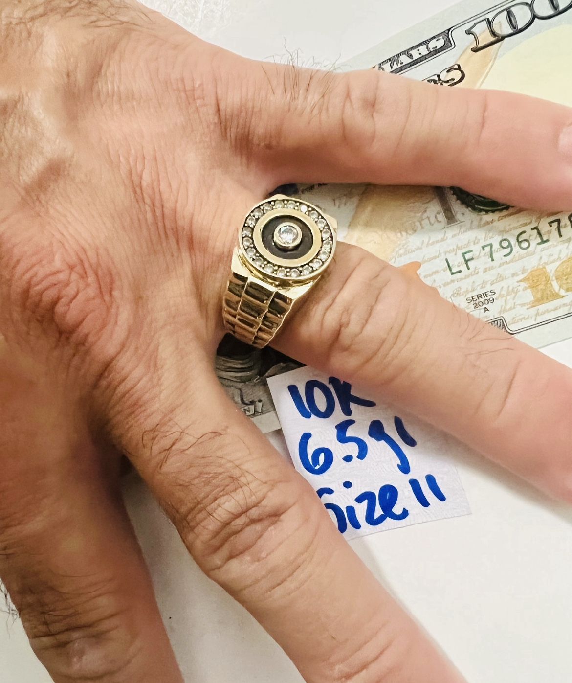 10K Solid Gold Ring For Wedding 6.5Gr Size 11