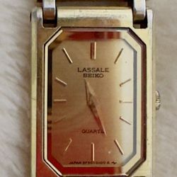LASSALE SEIKO ULTRA THIN GOLD PLATED LADIES QUARTZ WATCH 