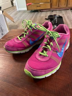 Nike Women's Running Sneakers Pink Green size 7