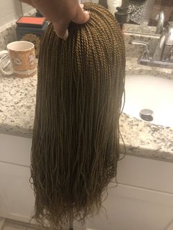 Hand braided wig