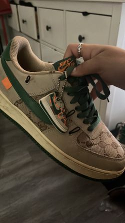 Green Nike shoes