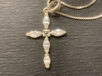 Silver cross necklace