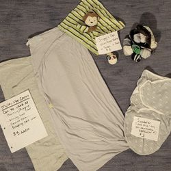 Nursing/carseat/shopping Cart Cover, Swaddler, Snuggle Pet/baby Sock Set