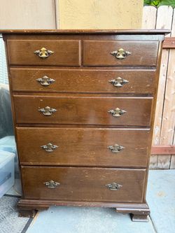 Solid Mahogany Wood Custom-Made Dresser – Refinish or Keep Original Finish