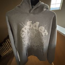 Gray OG Web Sp5der Hoodie 