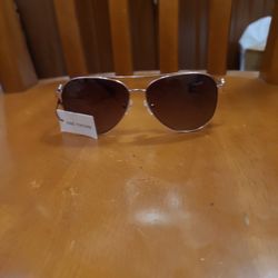 Anne Fontaine Charlotte Rose Gold Sunglasses