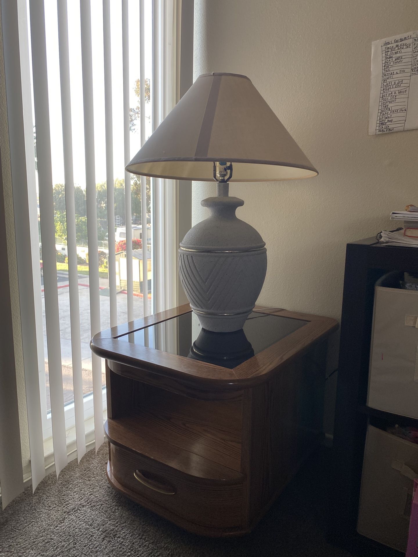 Side Living Room Table With Lamp