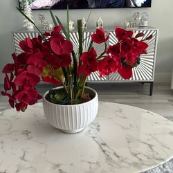 Red orchid arrangement