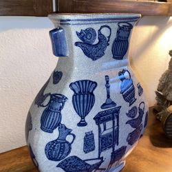 Beautiful Porcelain Blue & White Vase Made In China  