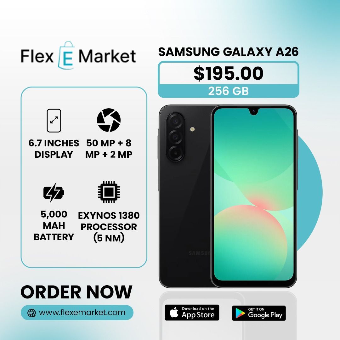 Samsung Galaxy A26 5G 256GB Unlocked  Brand new| FlexEmarket Black Friday Special 