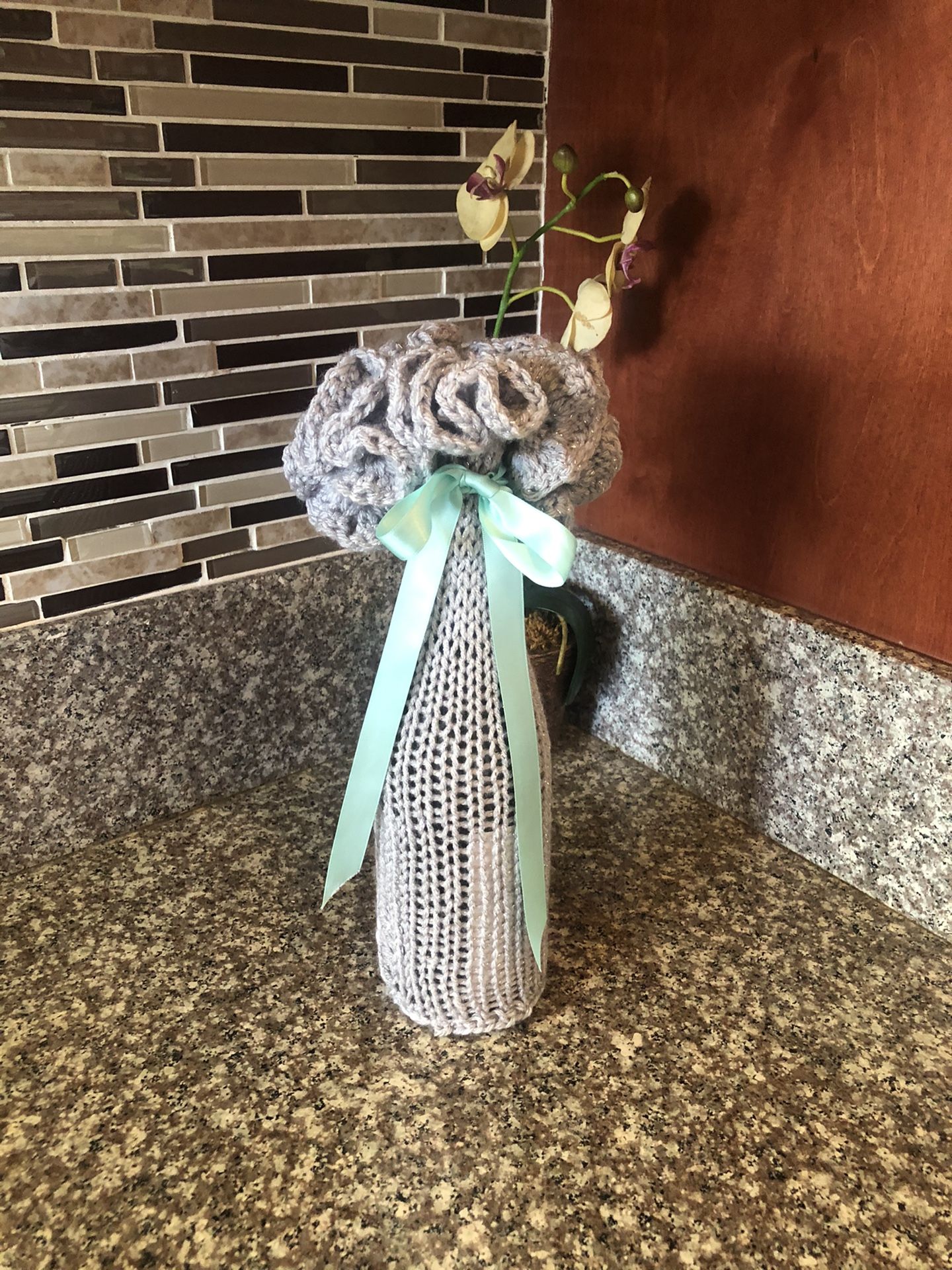 Wine Bottle Gift Crochet Bag