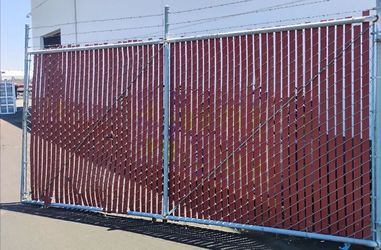 (TWO) Chain link Gates - 8ft tall X 14ft in width.