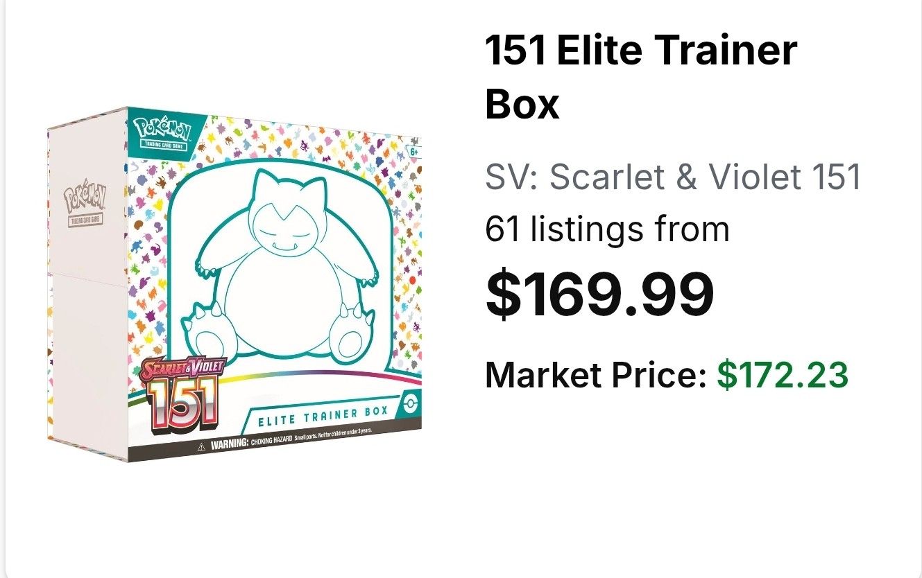 Sealed 151 Elite Trainer Box