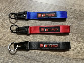 New TRD Racing Keychain Wrist Lanyard With Key Ring Hook Strap