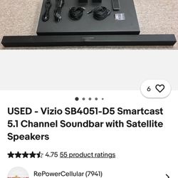 Vizio Sound System 5.1 S4051-D5 