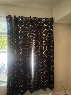 3 sets of black out curtains