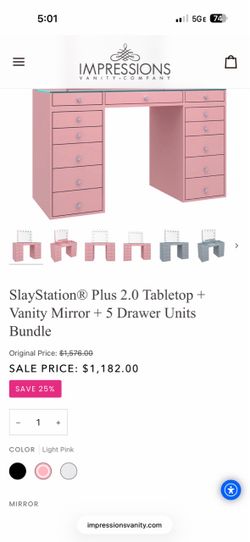 Impressions vanity (pink)