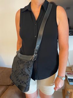 Vintage Black Coach Shoulder  Bag